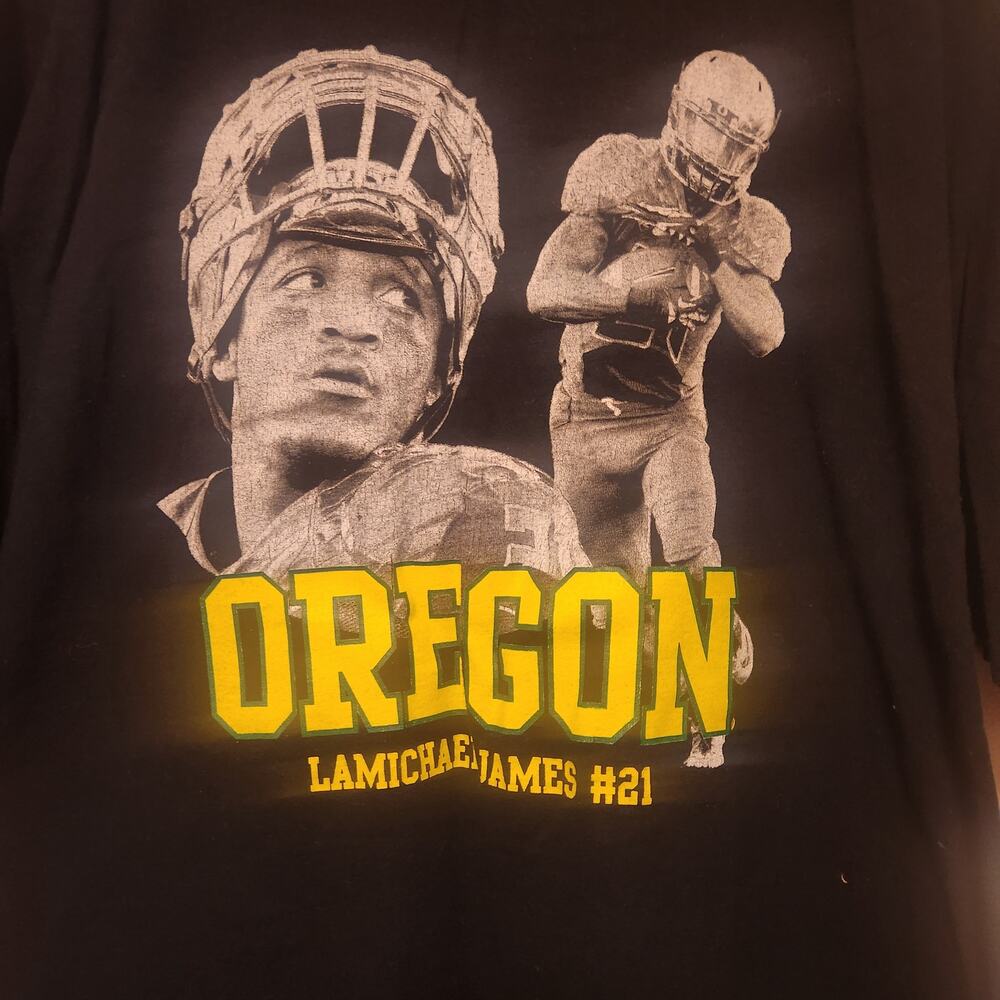 Oregon Ducks #21 Lamichael James T-shirt XXL